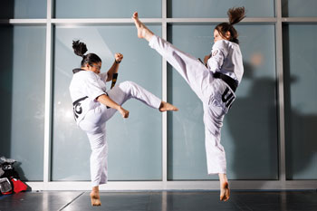 Girls Doing Karate