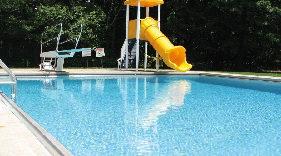 Pool with slide/diving board