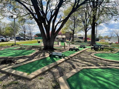 a miniature golf course