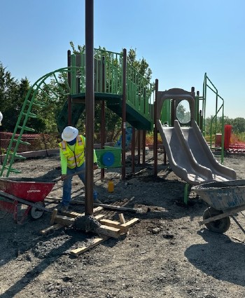 HUD-funded apartment community playground, Irving, Texas