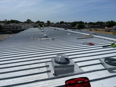 an installation of solar lighting tubes