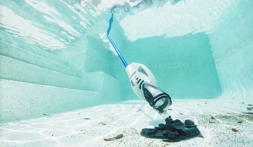 a pool vacuum underwater