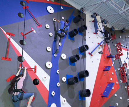 An assortment of Climbponents at Spy Ninjas in Las Vegas, NV