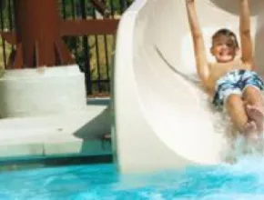 Child on waterslide