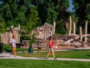 People walking in the park