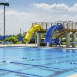 Waterpark with slides